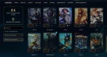 Unranked com 40 Champs e 7 Skins