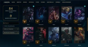 Unranked com 40 Champs e 7 Skins