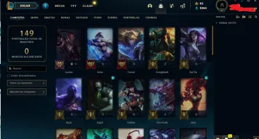 Conta LOL unranked lvl 67, 41 campeões, 21 skins