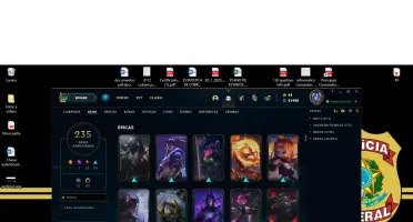 Platina 4 com 235 skins, TODOS os champs, 21k de EA
