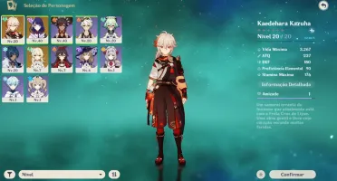 Raiden (Baal) + Kazuha ar 21, conta starter