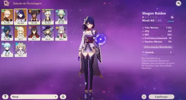 Raiden (Baal) + Kazuha ar 21, conta starter