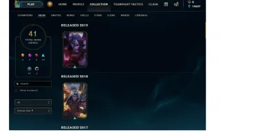 Conta League Of Legends Gold IV 41 Skins