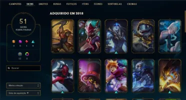 Conta LOL Gold 51skin BARATA