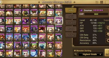 Summoners War Global com Zenitsu Dark e Light + Douman