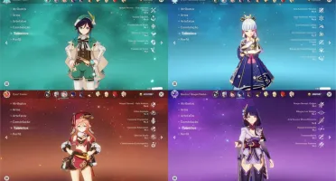 Conta Genshin AR49+VENTI+AYAKA+BAAL+DILUC+SARAC6