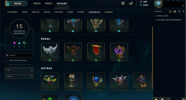 Conta LOL todos os champs, 123 skins