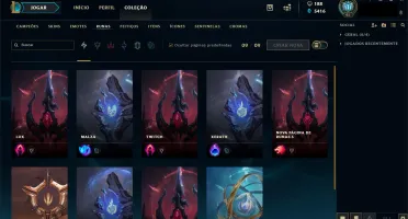 Conta LOL todos os champs, 123 skins