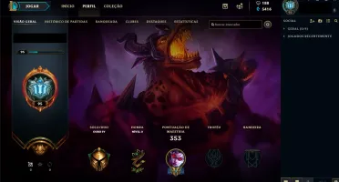 Conta LOL todos os champs, 123 skins