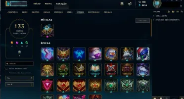 Conta LOL todos os champs, 123 skins