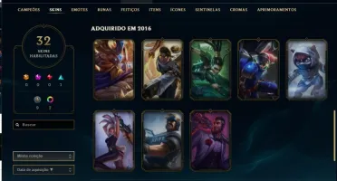 Conta League of legends 103 Champ 32 Skin platina 3