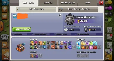 Conta Clash of Clans CV10 com 13500 gemas!