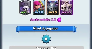 Conta Clash Royale,Nível 8,Arena 8,Mago de Gelo e Cemitério