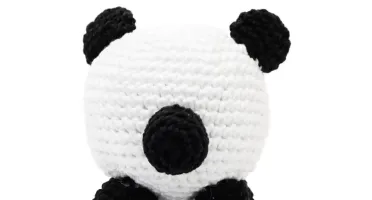Urso Panda bola em amigurumi