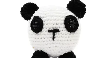 Urso Panda bola em amigurumi