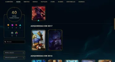 Conta League of Legends 132 champs / 40 skins / 72K DE EA