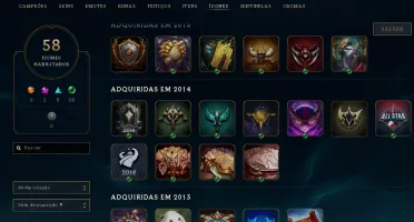 CONTA UNRANKED - 93 CAMPEÕES - 34 SKINS