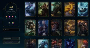 CONTA UNRANKED - 93 CAMPEÕES - 34 SKINS