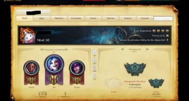 CONTA UNRANKED - 74 CHAMP - 7 SKINS