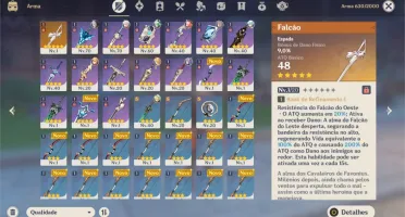 🔥Hutao+Kazuha C1 +Keqing+Falcão🔥AR40🔥46 Resinas🔥