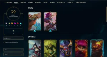 Unranked com 50 Champs e 39 Skins