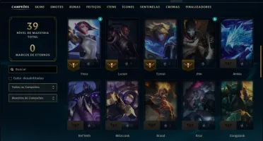 Unranked com 50 Champs e 39 Skins