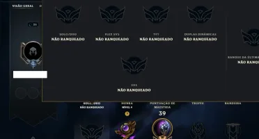 Unranked com 50 Champs e 39 Skins