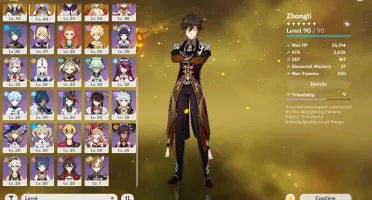 Genshin Impact Conta AR 56 14+ C6 5* personagens
