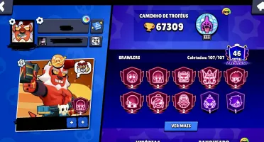 🔥 CONTA BRAWL STARS À VENDA 🔥  🏆 67K+ troféus 👑 107/107