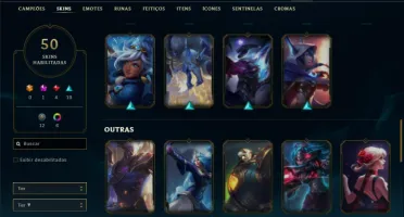 Conta bronze 2 com 65 Champs e 50 Skins ( MAIN ADC )