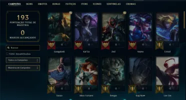 Conta bronze 2 com 65 Champs e 50 Skins ( MAIN ADC )