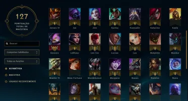 CONTA LOL - LVL 30(Unranked) - 73 CAMPEOES - 32 SKINS