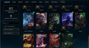 Conta League of Legends (LoL) Diamante 4 com 1035 de RP