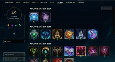 Conta League of Legends (LoL) Diamante 4 com 1035 de RP