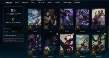 Conta League of Legends (LoL) Diamante 4 com 1035 de RP