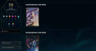 Conta Lol Ouro, 38 Skins, 8K Ea, Upada na Mão, 100% Segura
