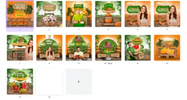 Pack Canva Hortifruti - 13 Artes Editáveis