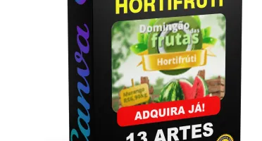 Pack Canva Hortifruti - 13 Artes Editáveis