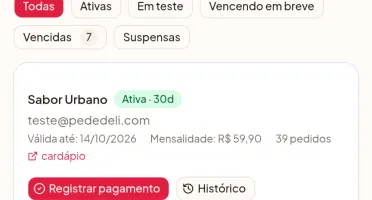 Script Cardápio Digital Saas