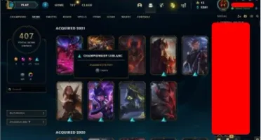 Conta League of Legends 407 skins