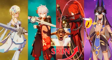 AR34 Diluc+Skin, Kazuha e Cyno [Conta Main Homem]