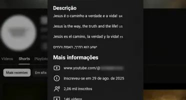 Canal YouTube Cristão com 2 Mil Inscritos e 141 Mil Views