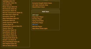 Conta AQW com 3 classes de calendário e muitos HARD FARM