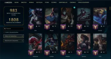 Prata 3 com TODOS os Champs e 349 Skins ( MID / ADC / JG )