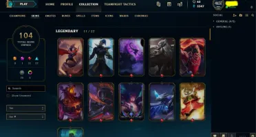 Conta lol gold 2, todos campeões e 104 skins