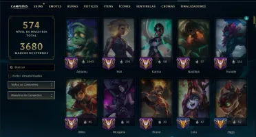 Bronze 1 com TODOS os Champs e 166 Skins ( MONO SUP )