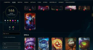 Bronze 1 com TODOS os Champs e 166 Skins ( MONO SUP )
