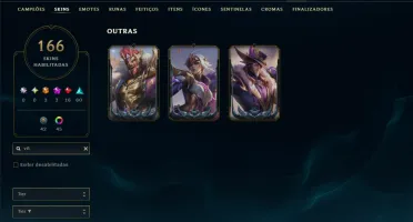 Bronze 1 com TODOS os Champs e 166 Skins ( MONO SUP )