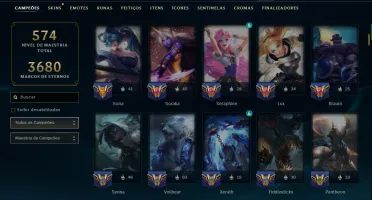 Bronze 1 com TODOS os Champs e 166 Skins ( MONO SUP )