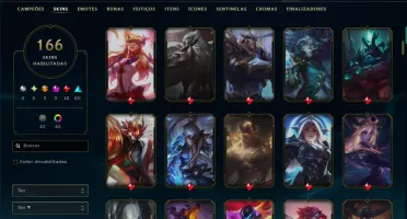Bronze 1 com TODOS os Champs e 166 Skins ( MONO SUP )